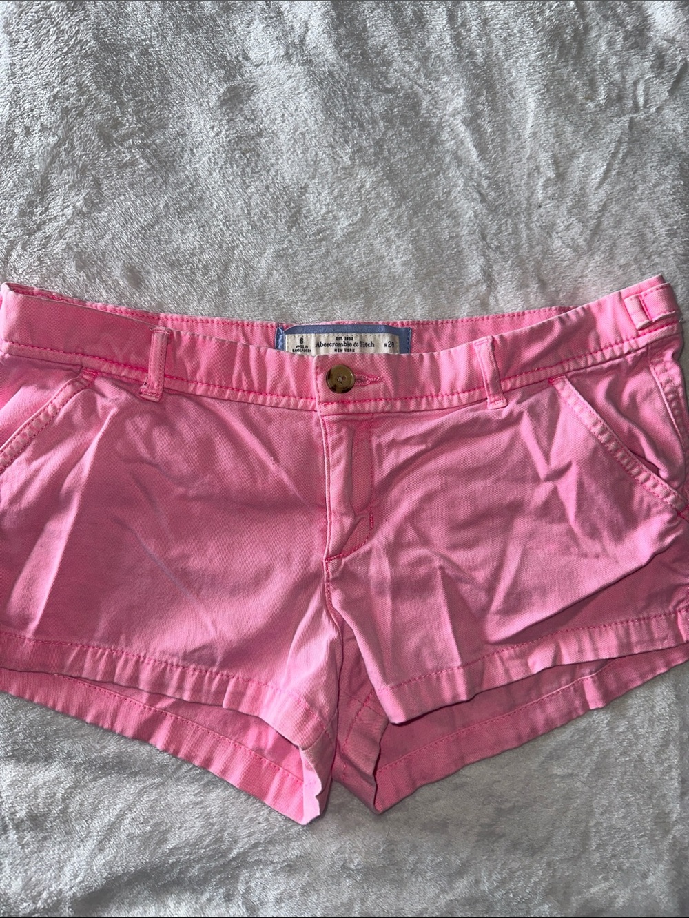 Pink A&F Denim Shorts